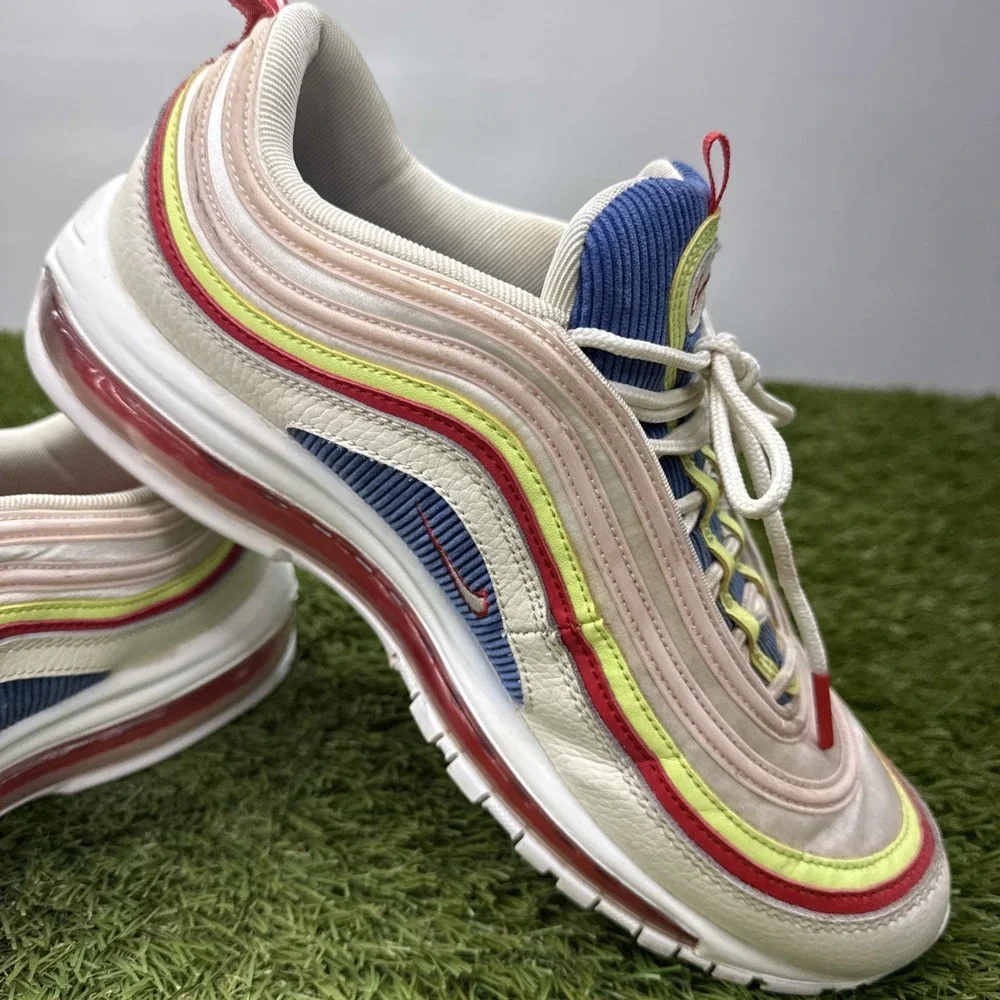 NIKE AIR MAX 97 Men's Rare SE SAIL-ARCTIC PINK-VOLT GLOW SZ 11 (AQ4137-101)